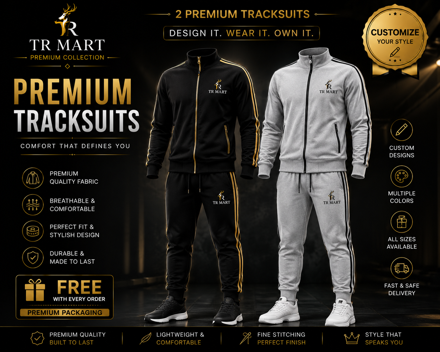 CUSTOM SHIRTS AND TRACKSUITS